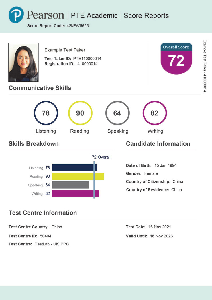 new pte score report