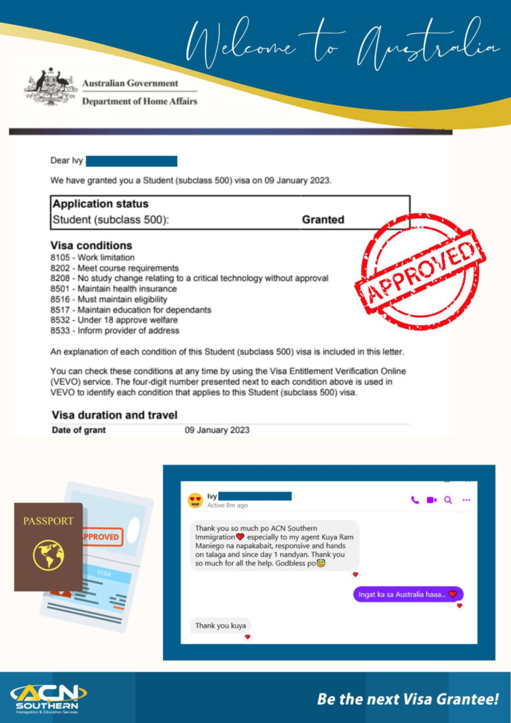 visa approval email notification