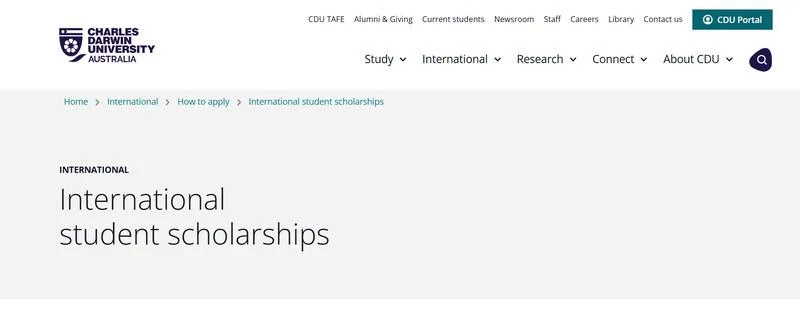 Charles Darwin University Vice-Chancellor's International High Achievers Scholarships. Source: Charles Darwin University