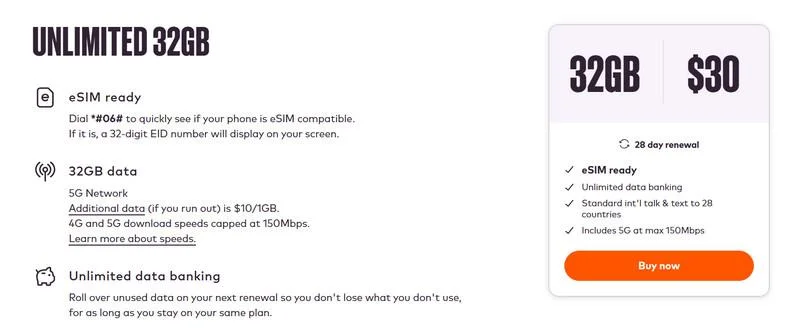 Amaysim - UNLIMITED 32GB Mobile Plan