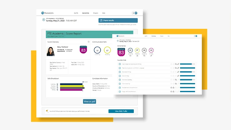 PTE Test Score is required for Australian scholarship applications. Source: PTE