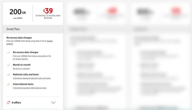 Vodafone - Small SIM Only Plans for Students