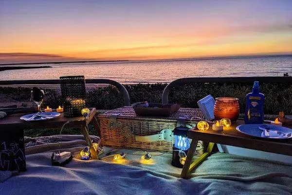 Darwin waterfront restaurants and nightlife at sunset