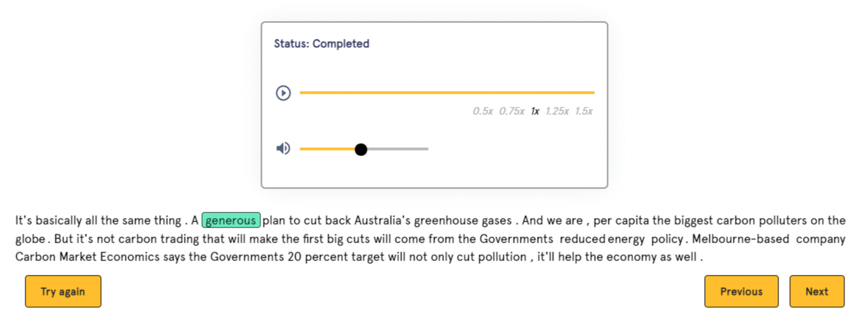 Example 2 - Highlight Incorrect Words