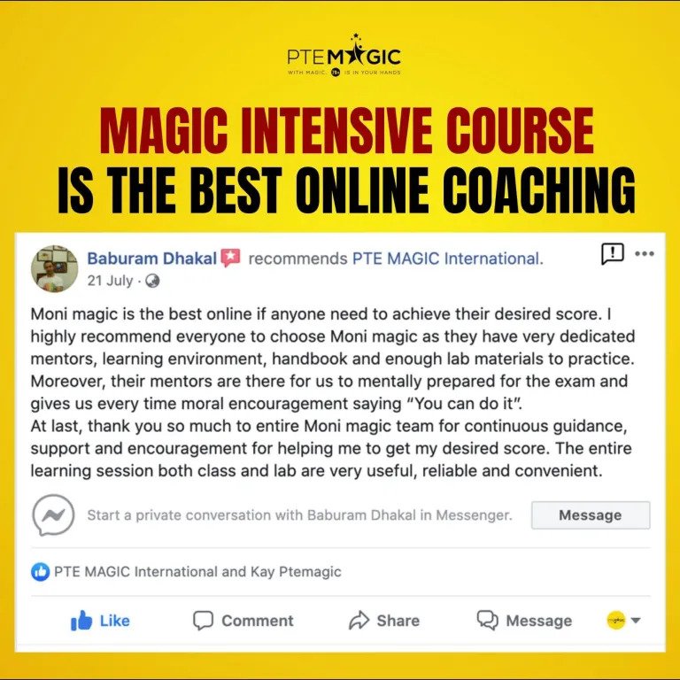 Excellent feedback from Magic Intensive Course?s learners