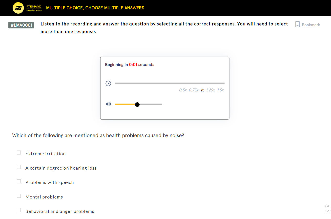 Multiple-choice, Multiple Answers