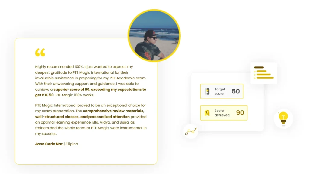 Students attending PTE MAGIC online coaching