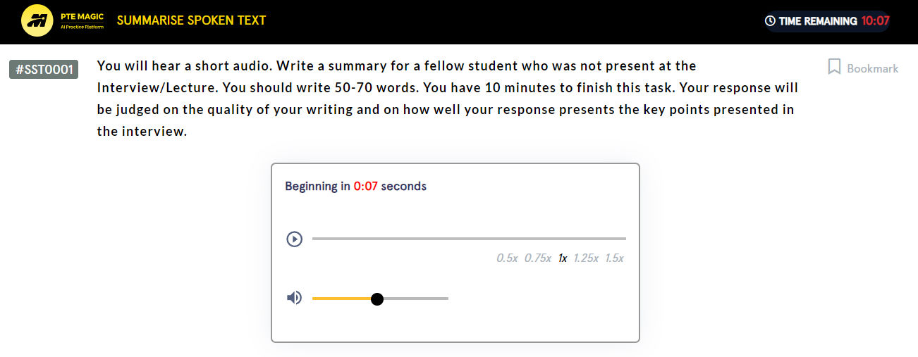 Summarize Spoken Text