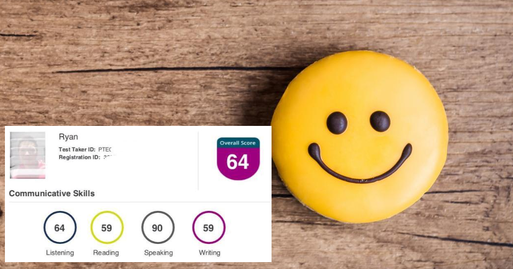 I only needed 50 but got PTE Speaking 90