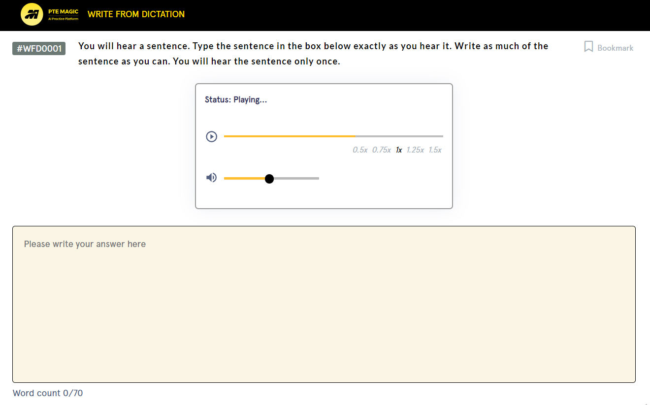 Write from Dictation