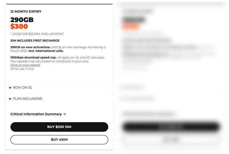 Boost Mobile - 12 Month Expiry 240GB plan
