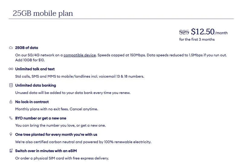Felix - 25GB SIM Only Mobile Plan