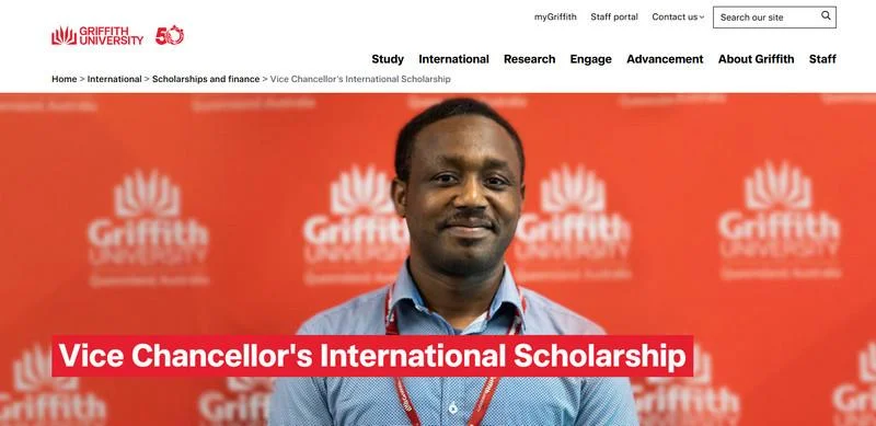 Griffith University Vice Chancellor's International Scholarship.Source: Griffith University