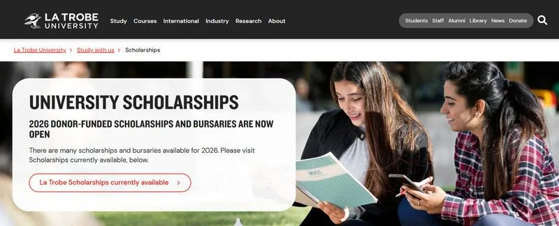 La Trobe Vice Chancellor Scholarship.Source: La Trobe University