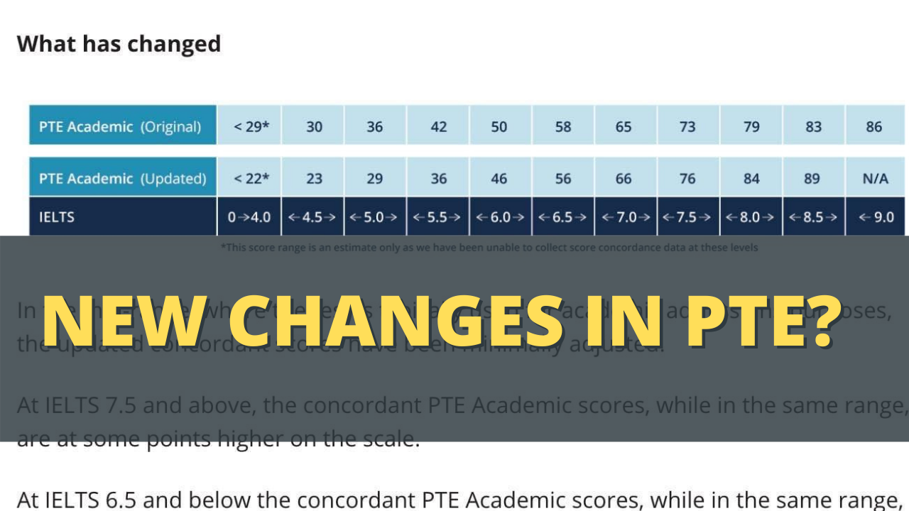 New Changes in PTE Scoring?