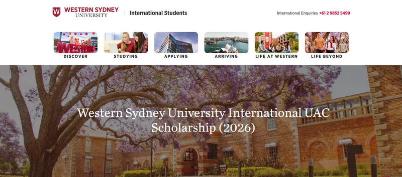 Western Sydney University International UAC Scholarship??